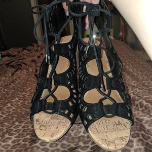 Lace-up Wedge Sandals